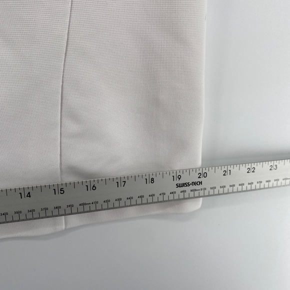 Ashworth Shirt Women's Size XL White 1/4 Front Zip Up Polo Short Sleeve Golf - Picture 9 of 9